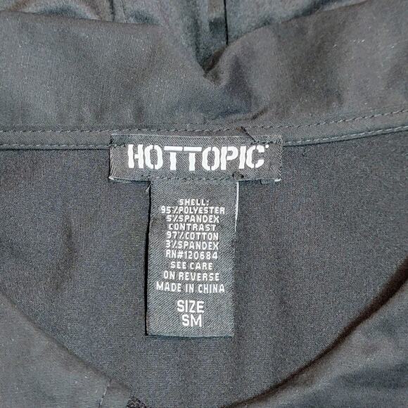 Hot Topic Black Mushroom Babydoll Mini Dress S Lace Collar Tiered Party - Picture 11 of 13